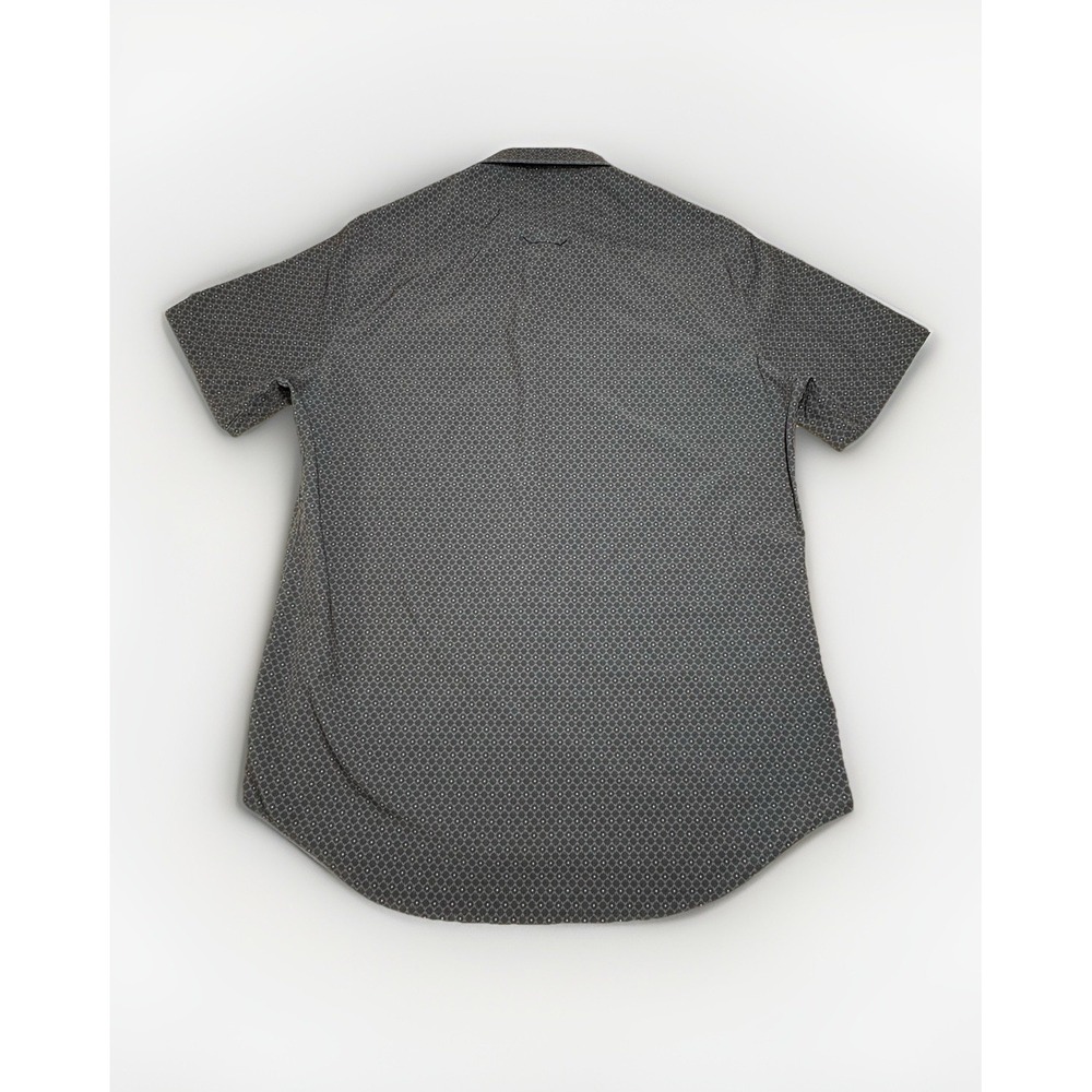 7Diamonds 4 Way Stretch Shirt Men M Short Sleeve Button Up Geometric Print Woven - Picture 3 of 9